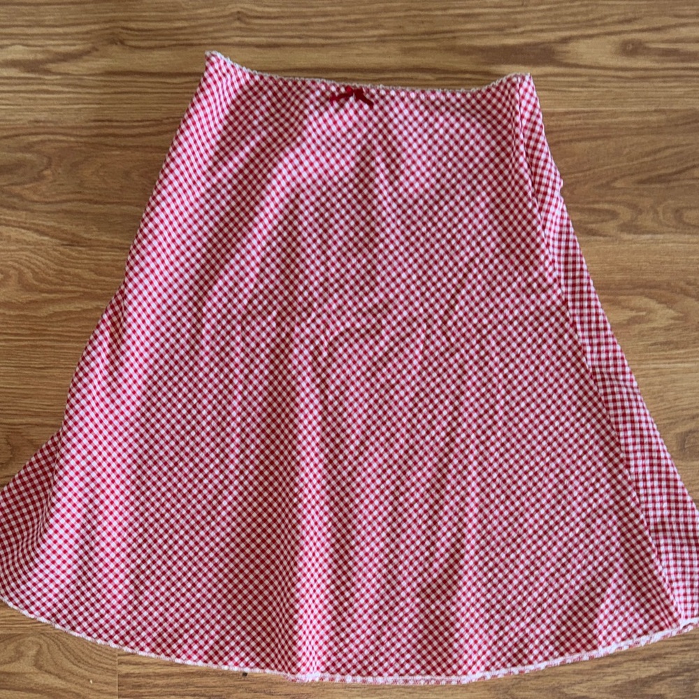 Red Gingham Women's Skirt - Picture 3 of 3